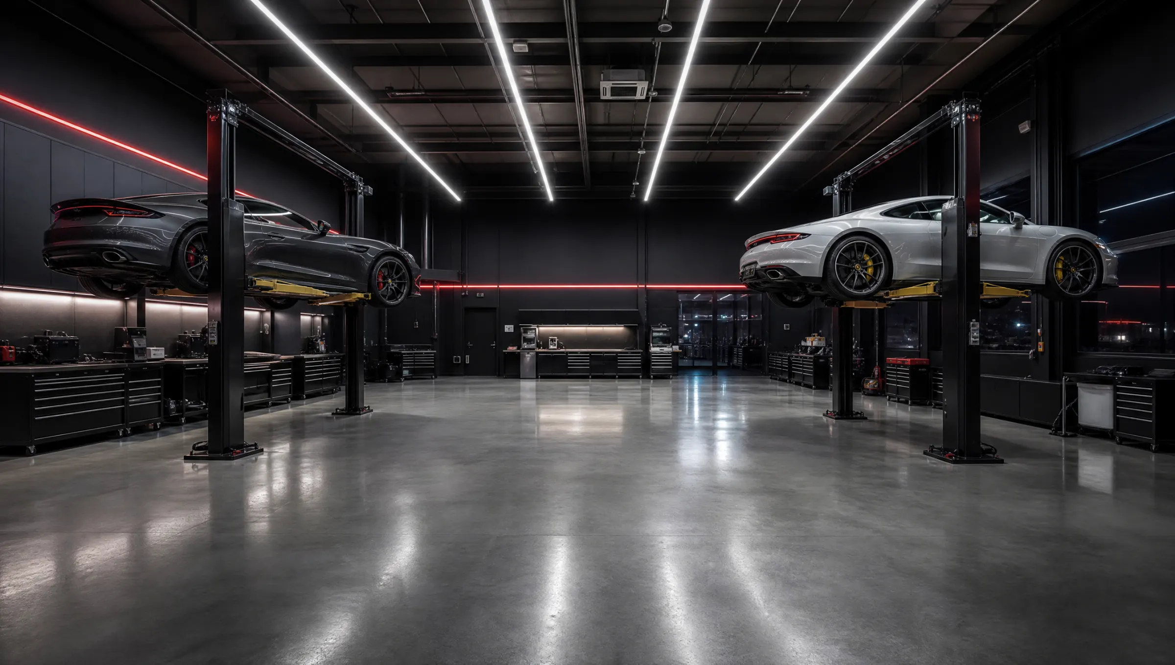 Intérieur de l'atelier ASF Performance